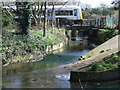 Train crossing the Ravensbourne near Catford