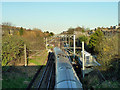 Train leaving siding, Willesden