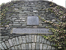 SH2482 : Inscription above the lower cemetery gate by John S Turner