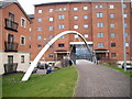 Footbridge at Henke Court, Cardiff Bay