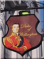 TQ2980 : Sign for The Duke of Wellington, Wardour Street / Winnett Street, W1 by Mike Quinn