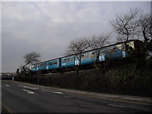 ST1166 : Train just after leaving Barry Island railway station by John Lord