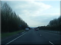 A449 runs south near Raglan