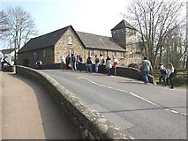 SX8178 : Bridge over the River Bovey, with the Devon Guild of Craftsmen gallery by David Gearing