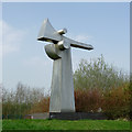 Stainless steel sculpture near Spring Vale, Wolverhampton