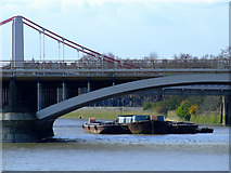 TQ2877 : Barges on the Thames by Thomas Nugent