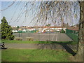 View across the tennis courts at Bostall Gardens