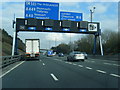 M4 sign gantry in eastbound direction