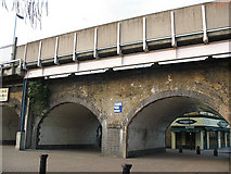 TQ3875 : Railway arches at Lewisham station by Stephen Craven