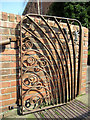 Stylish gate below Shropshire Archives building