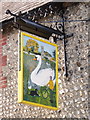 TQ3508 : Pub sign board for the Swan Inn, Falmer by nick macneill