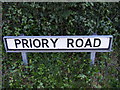 TM4059 : Priory Road sign by Geographer