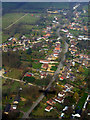 Hamlet near Smallfield, from the air