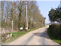 TM3961 : Bridleway & entrance to Red Barn Farm by Geographer