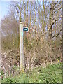 Bridleway sign at the entrance to Red Barn Farm