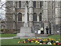 War Memorial on the north side of the cathedral