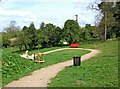 The zig-zag path to the Canalside Terrace, Cookley Playing Fields, Cookley