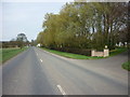 The B1206 Barton Road at Timaru Farm entrance