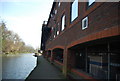 Floodproofed building by the Medway