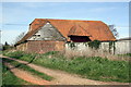 Barn and track to Newtown cottages