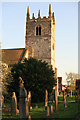 Evening light on Scothern Church Tower 