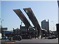 Road junction by Vauxhall Bus Interchange