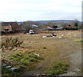 ST1196 : Waste ground at the NW end of Tawelfan, Nelson by Jaggery