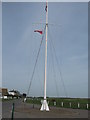 Flagpole beside Golf Road