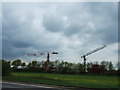 Tower crane depot at Horsey Toll Farm, Stanground