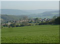 SK2160 : Open grassland and view to Elton village by Andrew Hill