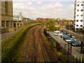 Railway track north of Belfast Central station