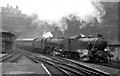 An unusual combination of locomotives brings a train from Sheffield into Nottingham Victoria Station