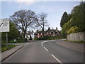 B5260 approaching mini roundabout, Singleton