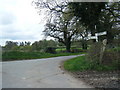 Lane junction near Scar Farm