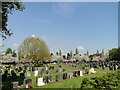 A small part of Ipswich New Cemetery