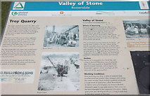 SD7623 : "Valley of Stone" Information Board, Haslingden Grane (Detail) by Robert Wade