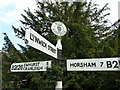 Signpost with the WSCC crest