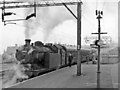 Walton-on-the-Naze Station with steam train during the period of local electrification