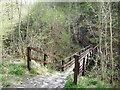 Footbridge across the Nant Llech near the Henrhyd Falls