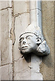 SU9347 : St John the Baptist, Puttenham - Label head by John Salmon