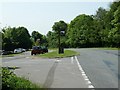 The Bolney Stage car park and sign