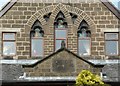 Datestone and windows, former Baptist Chapel, Oxenhope