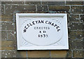 Wesleyan Chapel datestone, Lealholm