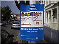 TQ2474 : Street Party sign Mexfield Road by PAUL FARMER