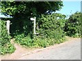 Sign to South West Coast Path from Windward Lane