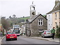 A bus climbs the A390 at Grampound