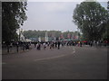 TQ2979 : Crowds outside Buckingham Palace dispersing after the Royal Wedding by PAUL FARMER