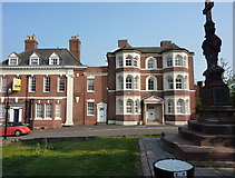 SP2089 : Old Bank House and memorial, Coleshill by Andrew Hill