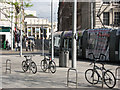 Bikes and tram at Beastmarket Hill