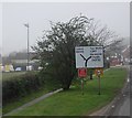 Road sign, Cross in Hand